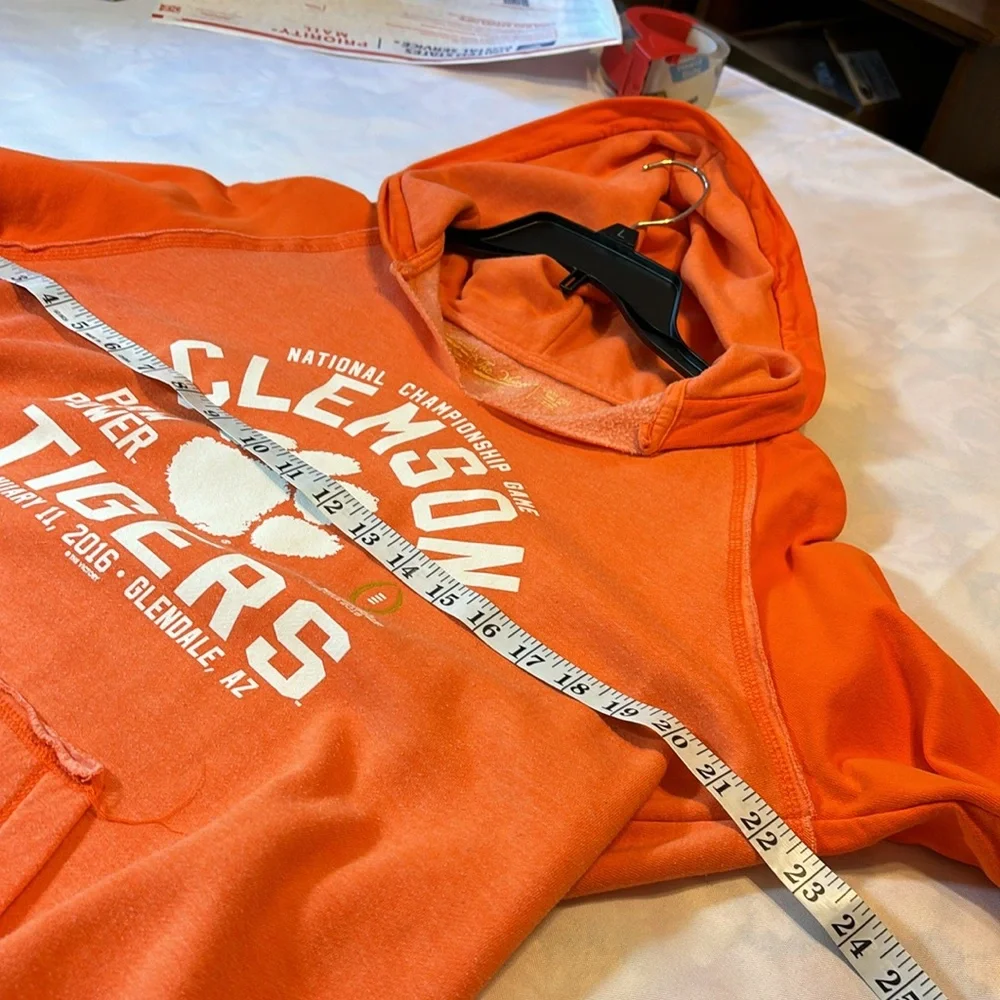 Clemson  Tigers Orange Hoodie National Championship Game 2016 Medium
